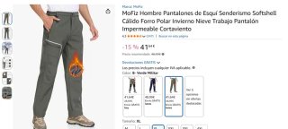 Pantalones de senderismo MoFiz Talla XL