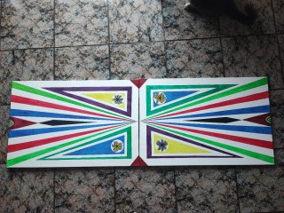 2 Cuadros Óleo Figuras Geométricas