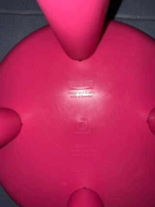Taburete Mammut rosa 4 patas
