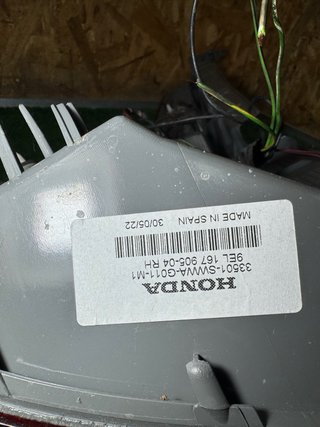 Piloto Trasero Derecho Honda CRV