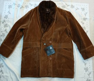 Chaqueta Piel Sintética Marrón Talla L