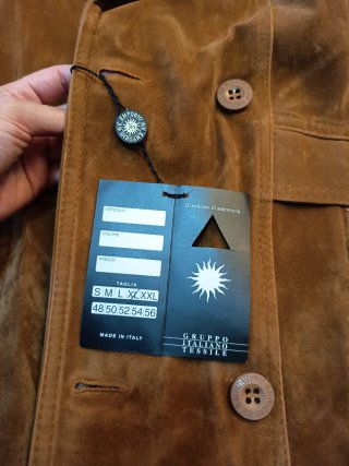 Chaqueta Piel Sintética Marrón Talla L