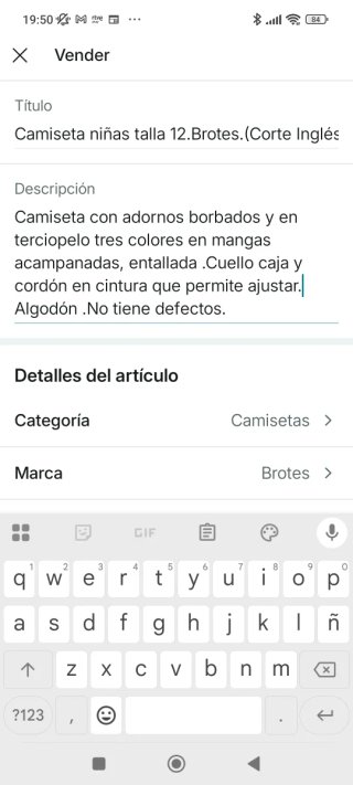 Camiseta Niña El Corte Inglés T.12
