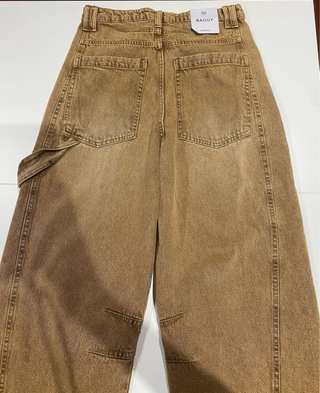 Pantalón Baggy Mujer Bershka Marrón