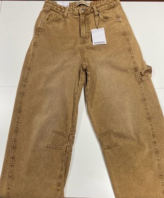 Pantalón Baggy Mujer Bershka Marrón