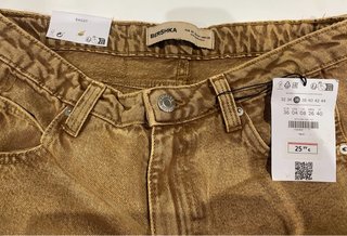 Pantalón Baggy Mujer Bershka Marrón