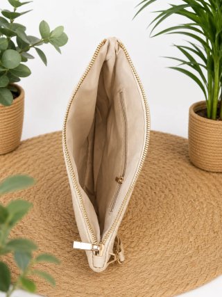 Bolso de mano beige