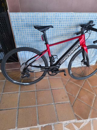 Bici Megamo Eléctrica Carretera Roja