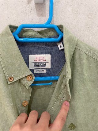 Camisa Springfield verde talla S como nueva