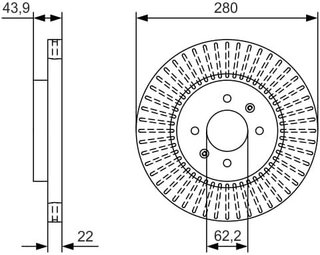 Dischi Freno Bosch Anterior Ventilati