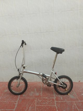 Bicicleta plegable plateada