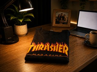 Camiseta Thrasher Negra Talla XS