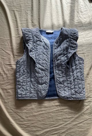 Chaleco Cayetano Cuadros Azul Blanco