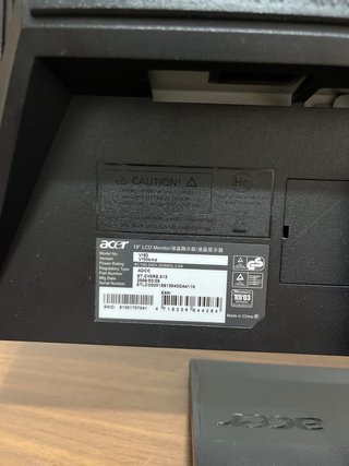 Monitor Acer V193 19” LCD