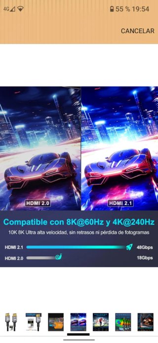Cable HDMI 8K 10K 5m 2.1 48 Gbps UHD