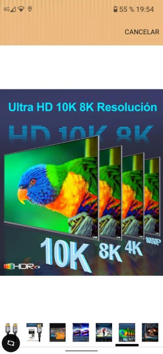 Cable HDMI 8K 10K 5m 2.1 48 Gbps UHD