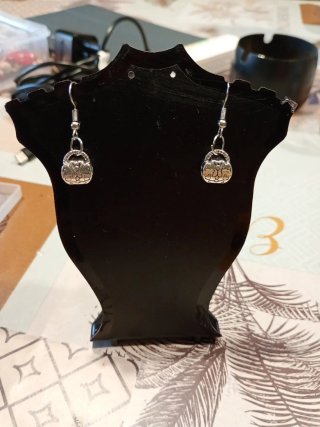 Orecchini mini borsetta argento