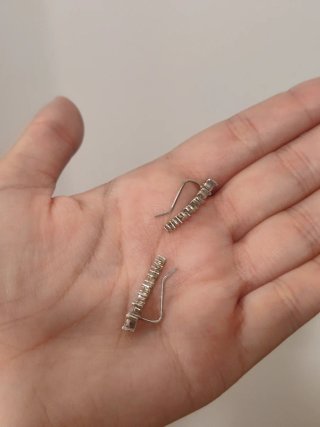 Pendientes trepadores plateados
