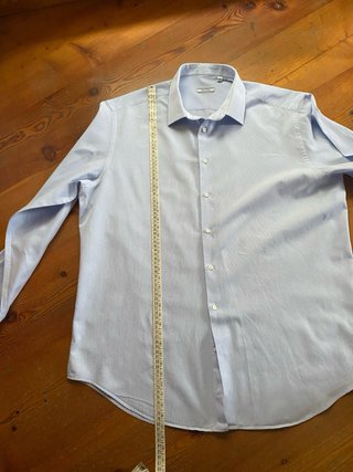 Camicia Gino Giusti azzurra nido d'ape.