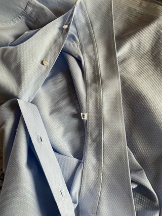 Camicia Gino Giusti azzurra nido d'ape.
