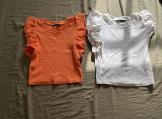 Camicie Zara Arancione e Bianca
