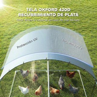 Gallinero Exterior 2,8x3,4m para 16 Gallinas