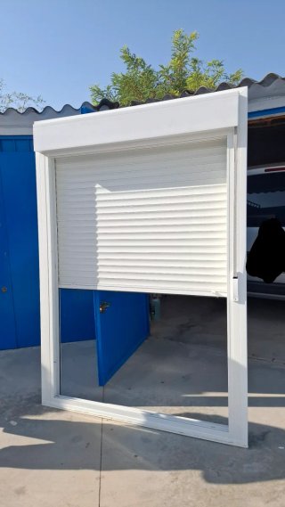Puertas correderas aluminio blancas doble cristal