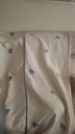 Colcha bouti azul y blanco