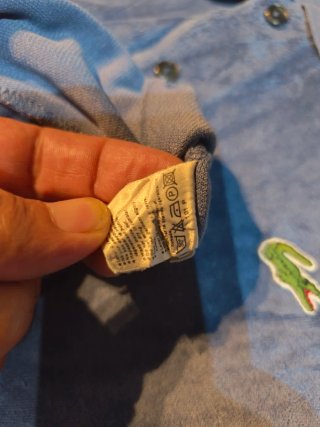 Polo rizo azul Lacoste T.7