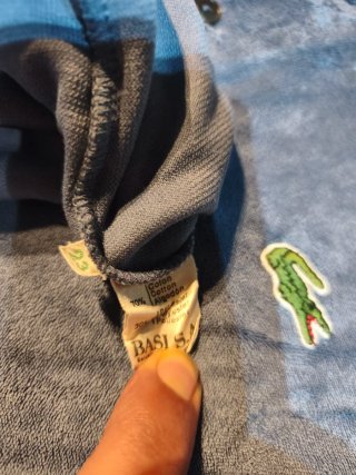 Polo rizo azul Lacoste T.7