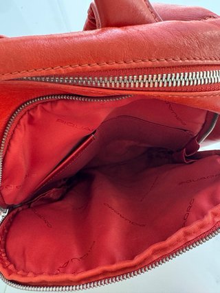 Mochila Piquadro Roja Piel