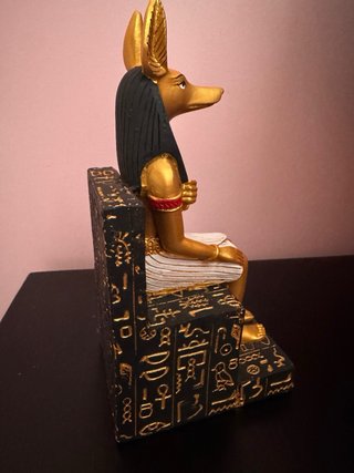 Estátua dourada Deus mumificação Anúbis Egípcio