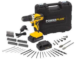 Taladro Atornillador Powerplus 20V + Accesorios