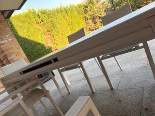 Mesa de comedor exterior extensible