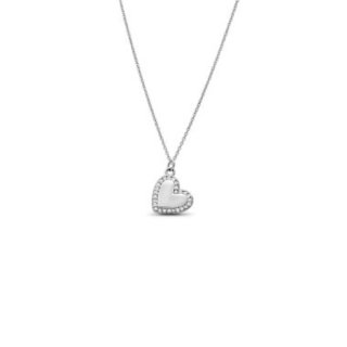 Colgante Corazón Inclinado Plata 925
