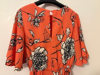 Vestido floral naranja talla XS