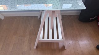 Mesa escritorio Ikea cristal y madera