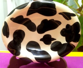CENICERO CERÁMICA CON ESTAMPADO PIEL DE VACA
