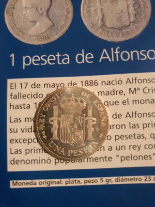 1 Peseta Alfonso XIII Plata 1891