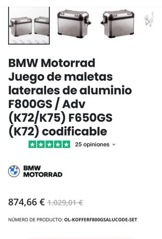Maletas Laterales Aluminio BMW F800 GS 2008-2017