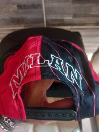 Cappellino Vintage Milan Rosso Nero