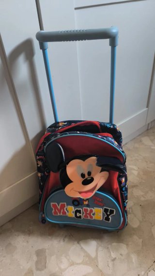 Mochila Infantil con Ruedas Mickey Mouse