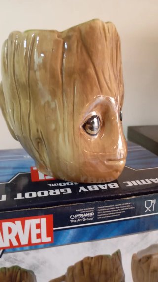 Taza Cerámica Baby Groot Marvel oficial 3D Marvel