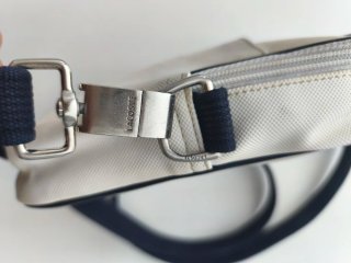 Bolso Lacoste blanco lona