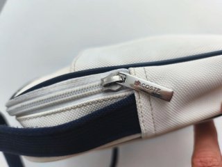 Bolso Lacoste blanco lona