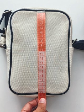 Bolso Lacoste blanco lona