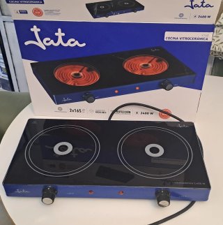 Vitrocerámica Jata 2 hornallas 2400W