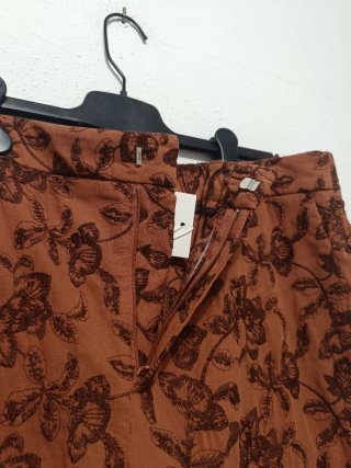 Conjunto Zara bordado perforados talla L