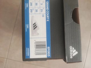 Adidas Talla 35 Blancas y Negras Grand Court K