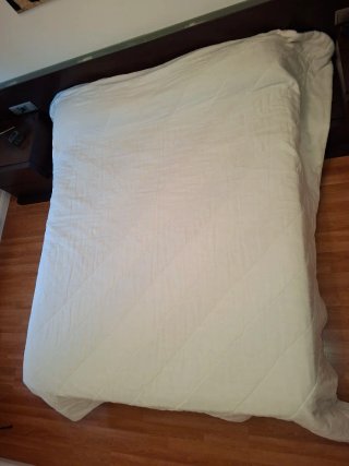 EDREDON SATINADO CAMA  135 Azul y azul celest